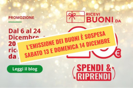 Ricevi 20€ in Buoni spesa ogni 20€ spesi