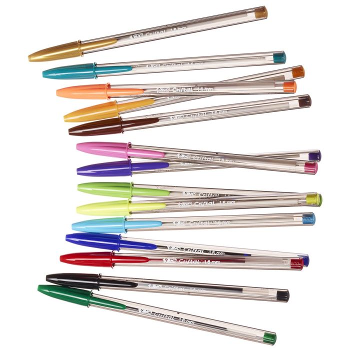 10 penne Multicolor a sfera - Bic Cristal